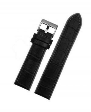 Watch Strap Diloy 420.01.22 Silicone czarny Silikon Czarny 22 mm