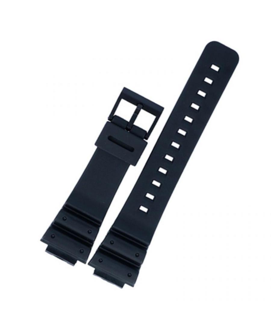 Watch Strap Diloy 304H5P to fit Casio Plastic / Rubber czarny Tworzywo sztuczne/guma Czarny 24 mm