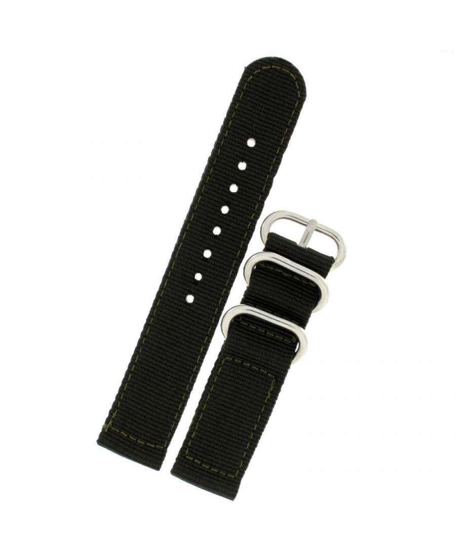 Watch Strap Diloy 408.27.20 Textile Green 20 mm