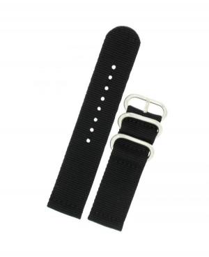 Watch Strap Diloy 408.01.22 Textile czarny Tekstylia Czarny 22 mm