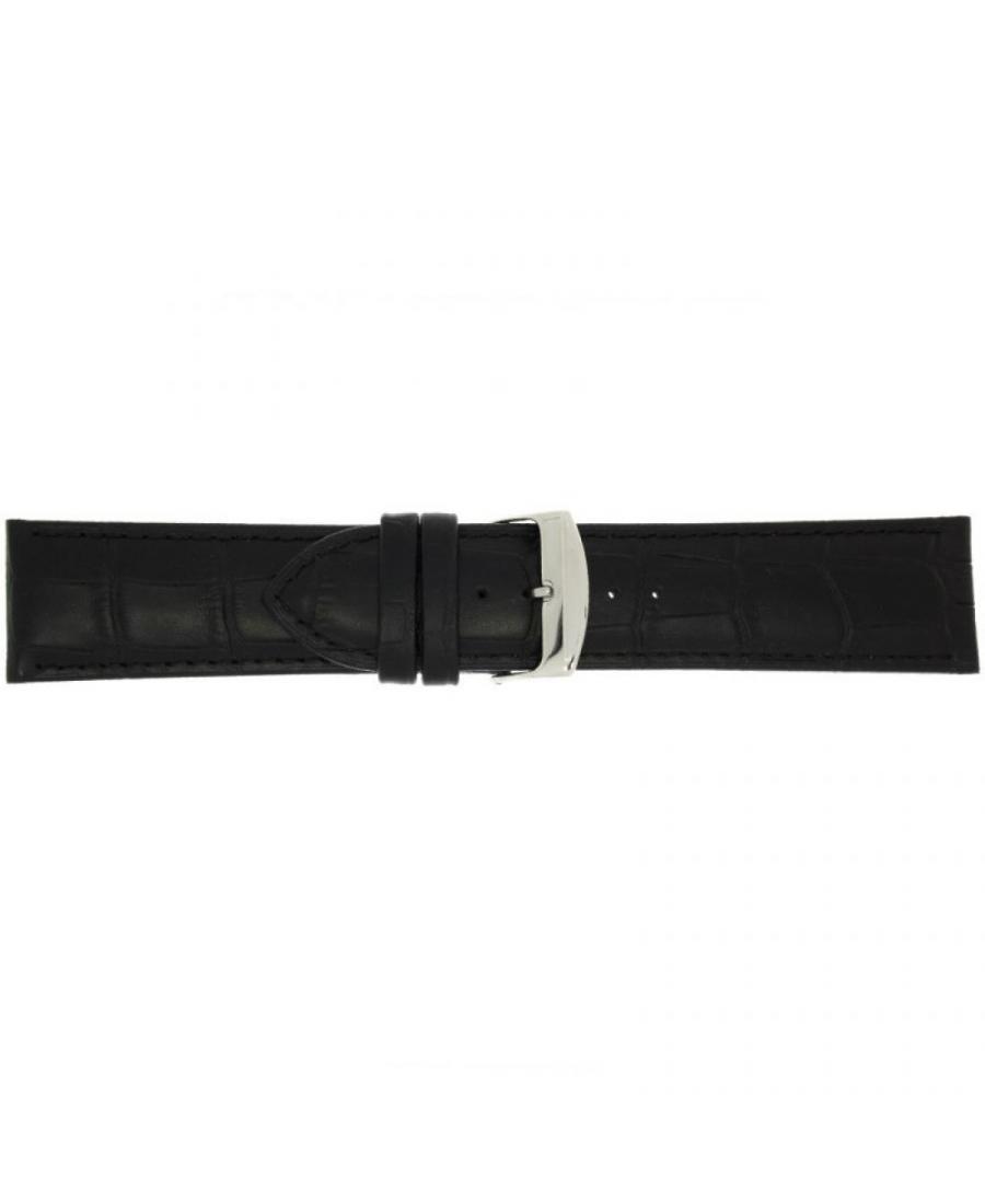 Watch Strap CONDOR Semi-padded Aligator Grain 613R.01.26.W Leather Black Skórzany Czarny 26 mm