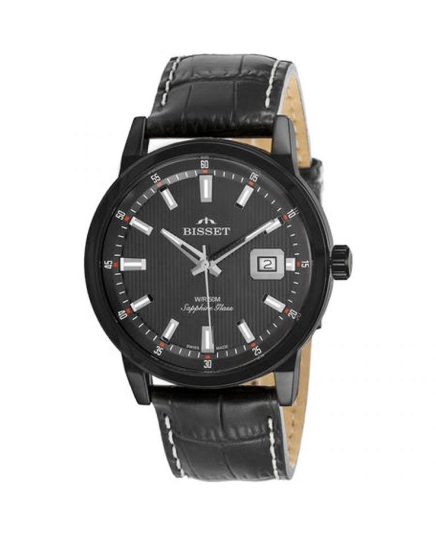 Men Classic Swiss Quartz Analog Watch BISSET ZEGBSCE62BIBX05BX Black Dial 42mm