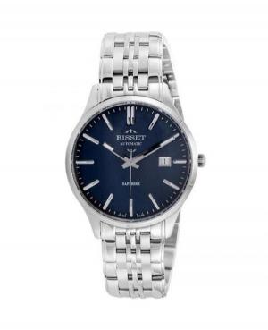 Men Classic Swiss Automatic Analog Watch BISSET BSMF37SIDX03BX Blue Dial 46mm