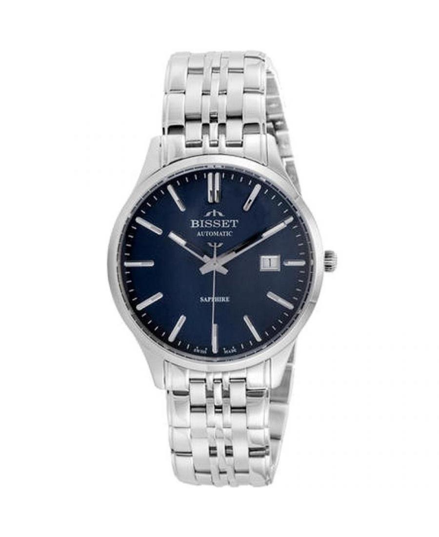 Men Swiss Classic Automatic Watch Bisset BSMF37SIDX03BX Blue Dial