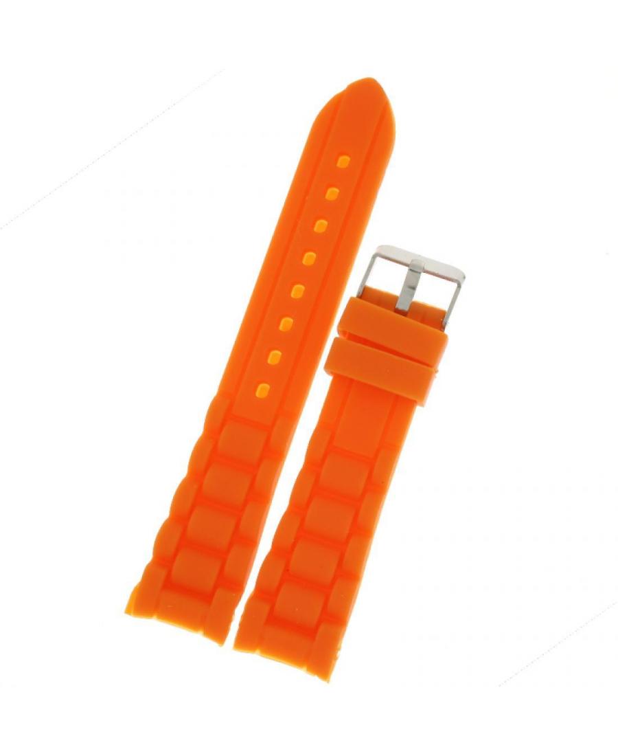 Watch Strap Diloy S252C.20.12 Silicone Silikon Pomarańczowy 20 mm