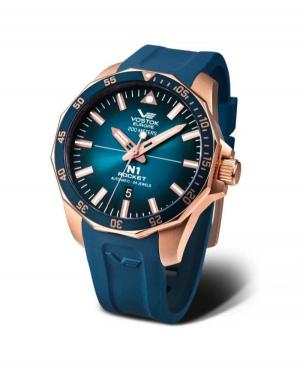 Men Diver Automatic Analog Watch VOSTOK EUROPE NH35A-225B616SI Blue Dial 46mm