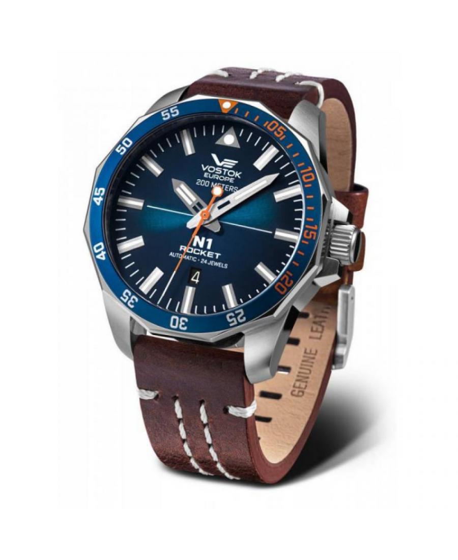 Mężczyźni Diver automatyczny analogowe Zegarek VOSTOK EUROPE NH35A-225A615LE Niebieska Dial 46mm