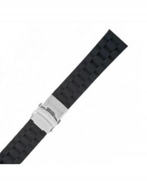 Watch Strap Diloy SBR31.01.22 Silicone czarny Silikon Czarny 22 mm