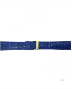 Watch Strap CONDOR Semi-padded Aligator Grain 613R.05.20.Y Blue 20 mm