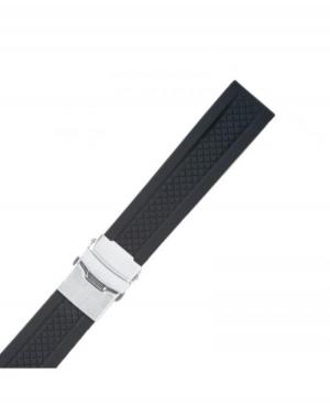 Watch Strap Diloy SBR35.01.22 Silicone czarny Silikon Czarny 22 mm