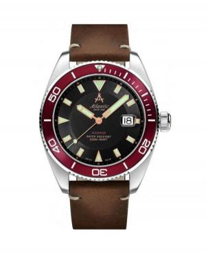 Men Classic Sports Diver Swiss Quartz Watch ATLANTIC 80373.41.61R Black Dial 45mm