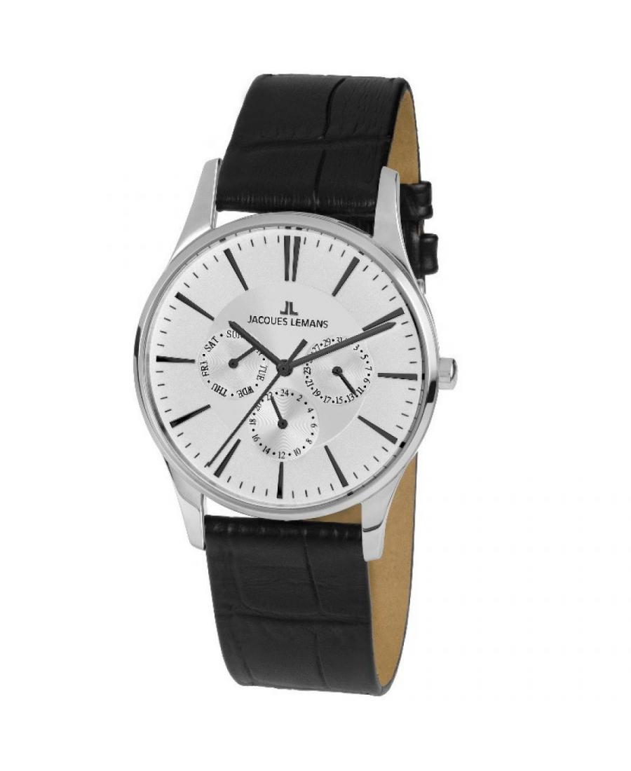 Men Classic Quartz Watch Jacques Lemans 1-1951B Silver Dial