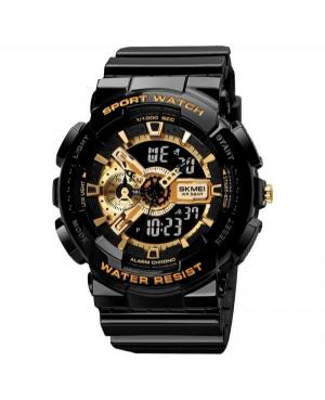 Men Functional Quartz analogue-digital Watch Alarm SKMEI 1688 BK GD Golden Dial 56mm