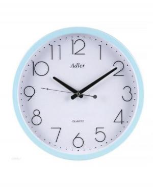 ADLER 30164 LIGHT BLUE Quartz Wall Clock Plastic Niebieski Plastik Tworzywo Sztuczne Niebieska