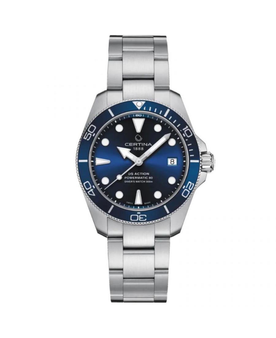 Mężczyźni Diver Luxury Szwajcar automatyczny analogowe Zegarek CERTINA C032.807.11.041.00 Niebieska Dial 38mm