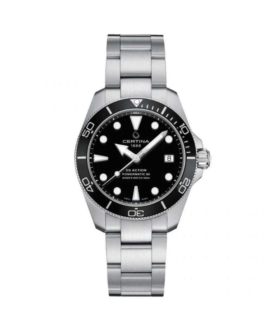 Men Diver Luxury Swiss Automatic Analog Watch CERTINA C032.807.11.051.00 Black Dial 38mm