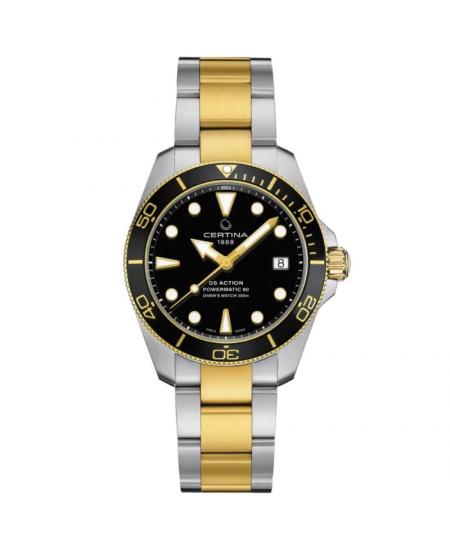 Mężczyźni Diver Luxury Szwajcar automatyczny analogowe Zegarek CERTINA C032.807.22.051.00 Czarny Dial 38mm