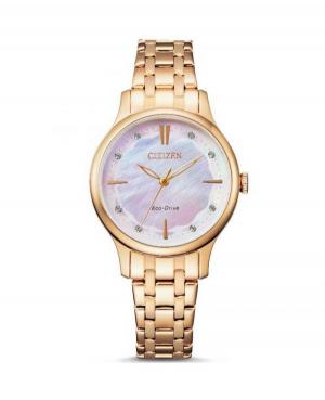 Women Japan Classic Eco-Drive Watch Citizen EM0893-87Y Mother of Pearl Dial