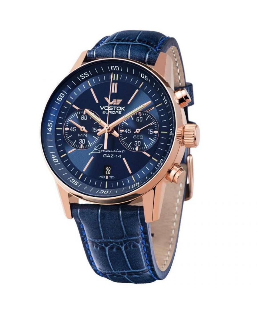 Men Classic Quartz Watch Vostok Europe 6S21-565B596 Blue Dial