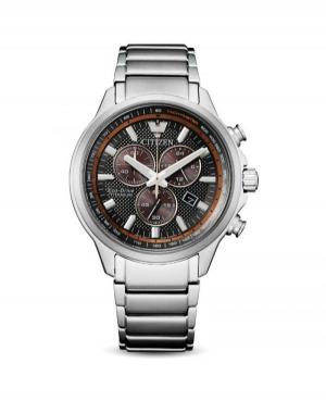 Men Classic Japan Eco-Drive Analog Watch Chronograph CITIZEN AT2470-85H Grey Dial 43mm