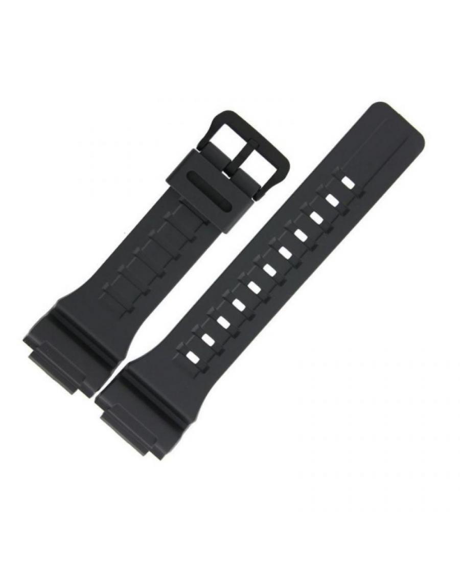 Watch Strap CASIO 10451997 Plastic / Rubber czarny Tworzywo sztuczne/guma Czarny 24 mm