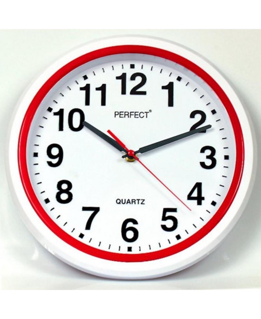 PERFECT Wall clock FX-5841/RED Plastic Plastik Tworzywo Sztuczne Czerwony