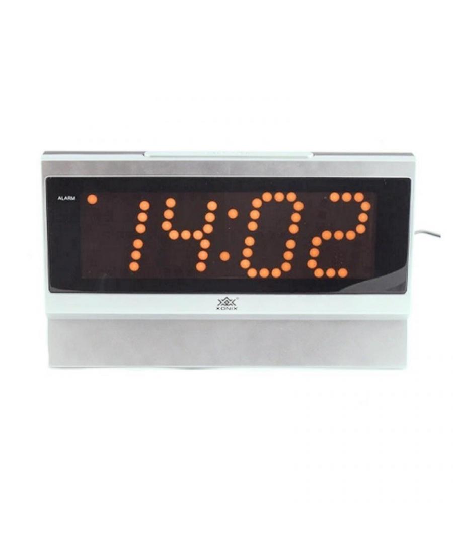 Electric Alarm Clock XONIX 1820/yellow Plastic Silver color Plastik Tworzywo Sztuczne Kolor srebrny