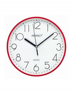 PERFECT Wall clock FX-5814/RED Plastic Plastik Tworzywo Sztuczne Czerwony