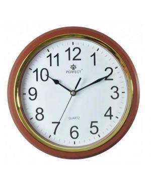 PERFECT Wall clock FX-5842/BROWN Plastic Plastik Tworzywo Sztuczne Brązowy