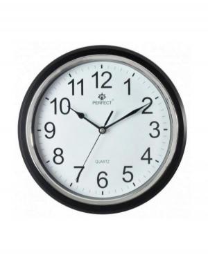 PERFECT Wall clock FX-5842/BLACK Plastic czarny Plastik Tworzywo Sztuczne Czarny