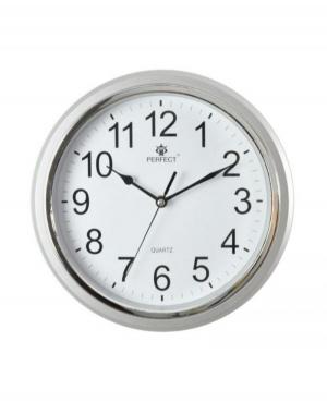 PERFECT Настенные кварцевые часы FX-5842/SILVER Пластик Серебреного цвета