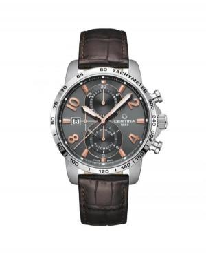 Men Classic Functional Luxury Swiss Automatic Analog Watch Chronograph CERTINA C034.427.16.087.01 Grey Dial 44mm