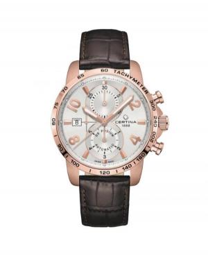 Men Classic Functional Luxury Swiss Automatic Analog Watch Chronograph CERTINA C034.427.36.037.00 Silver Dial 44mm