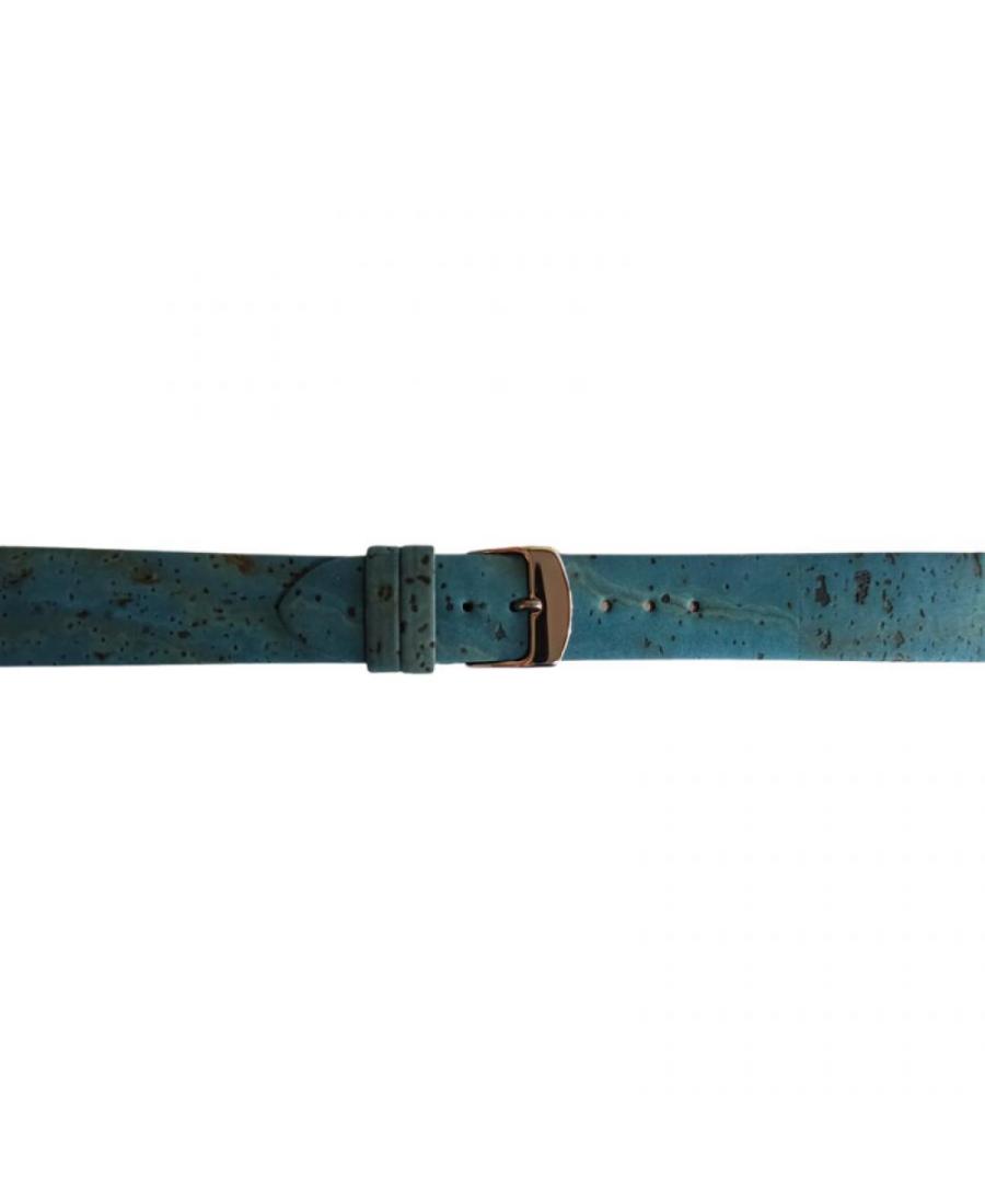 Watch Strap CONDOR Vegan 401R.05.22.W Imitation leather Blue 22 mm