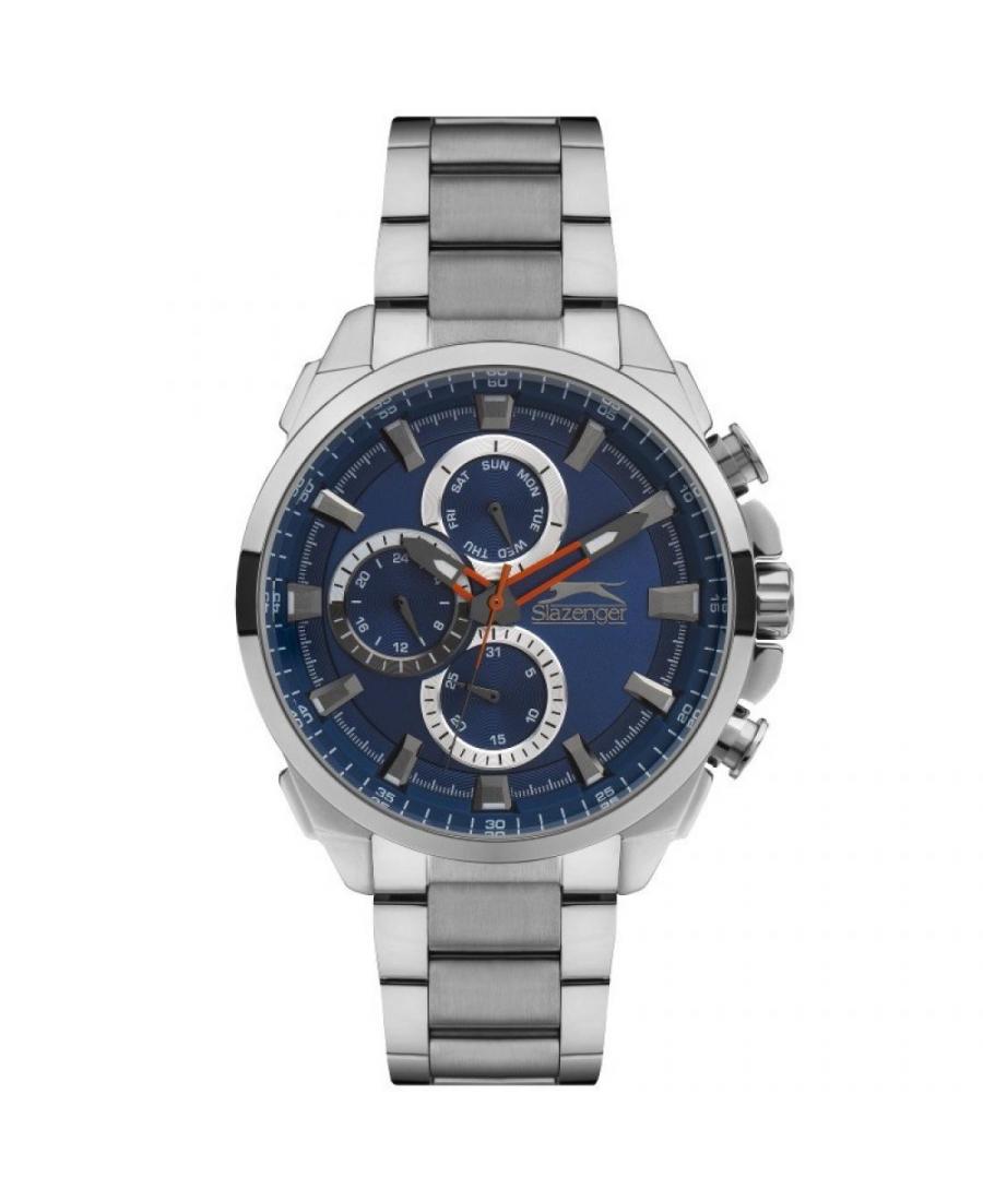 Mężczyźni klasyczny kwarcowy analogowe Zegarek SLAZENGER SL.9.6343.2.01 Niebieska Dial 45mm
