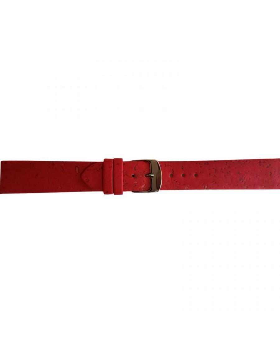 Watch Strap CONDOR Vegan 401R.06.18.W Imitation leather Imitacja skóry Czerwony 18 mm