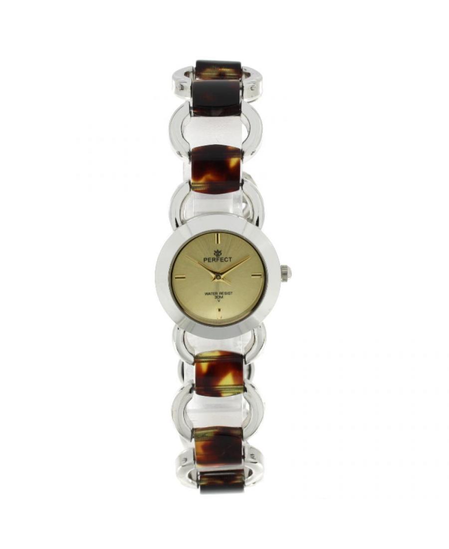 Kobiety Moda kwarcowy analogowe Zegarek PERFECT PRF-K26-005 Złota Dial 25mm