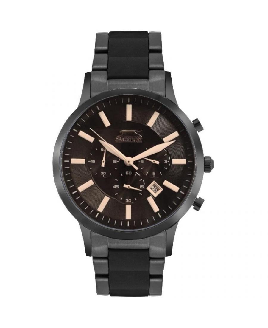 Mężczyźni klasyczny kwarcowy analogowe Zegarek Chronograf SLAZENGER SL.9.6301.2.01 Czarny Dial 45mm