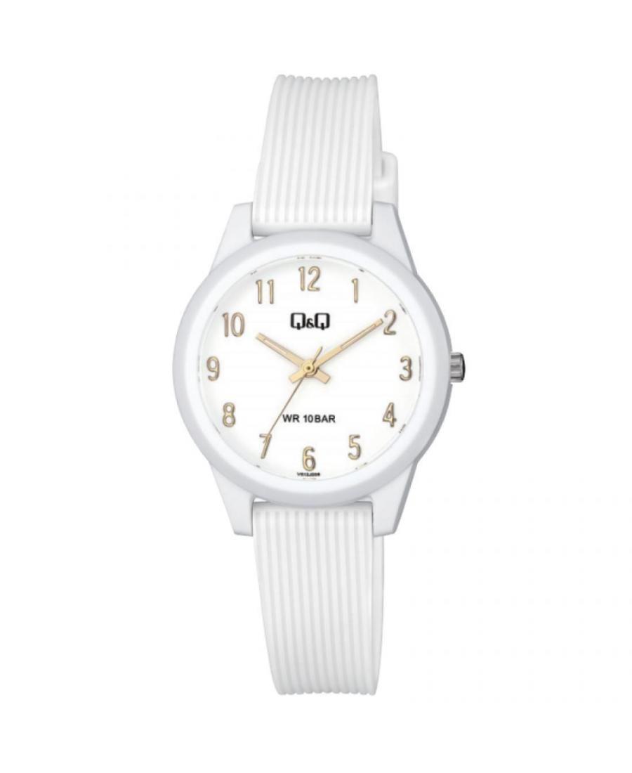 Mężczyźni Japonia kwarcowy analogowe Zegarek Q&Q VS13J008Y Biały Dial 32mm