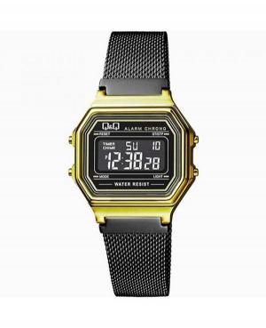 Men Functional Japan Quartz Digital Watch Alarm Q&Q M173J028Y Black Dial 37.6mm