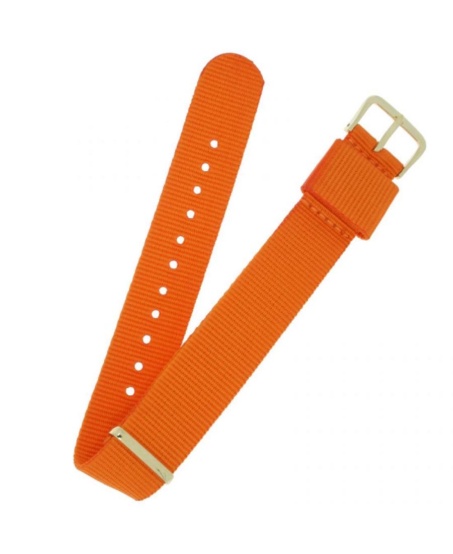 Watch Strap Diloy 387.12.20 Textile Tekstylia Pomarańczowy 20 mm