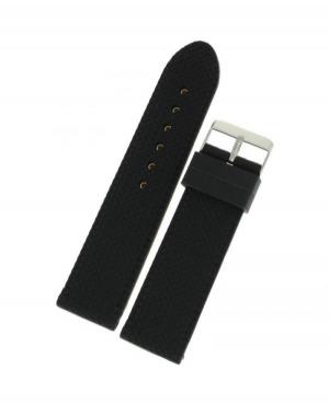 Watch Strap Diloy S222.01.24 Silicone czarny Silikon Czarny 24 mm