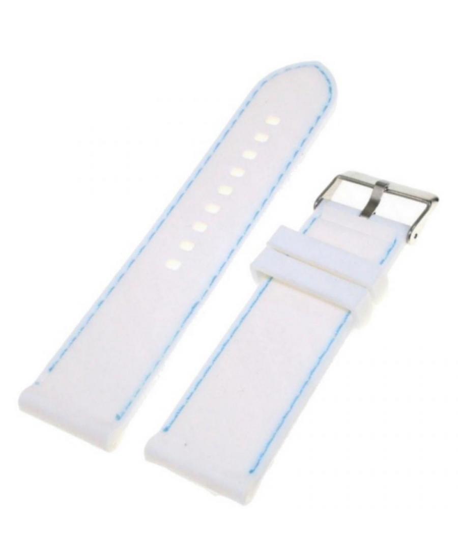 Watch Strap Diloy SBR10A.28.22 Silicone White 28 mm