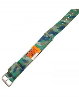 Watch Strap Diloy 410.22.C2 Textile Green 22 mm