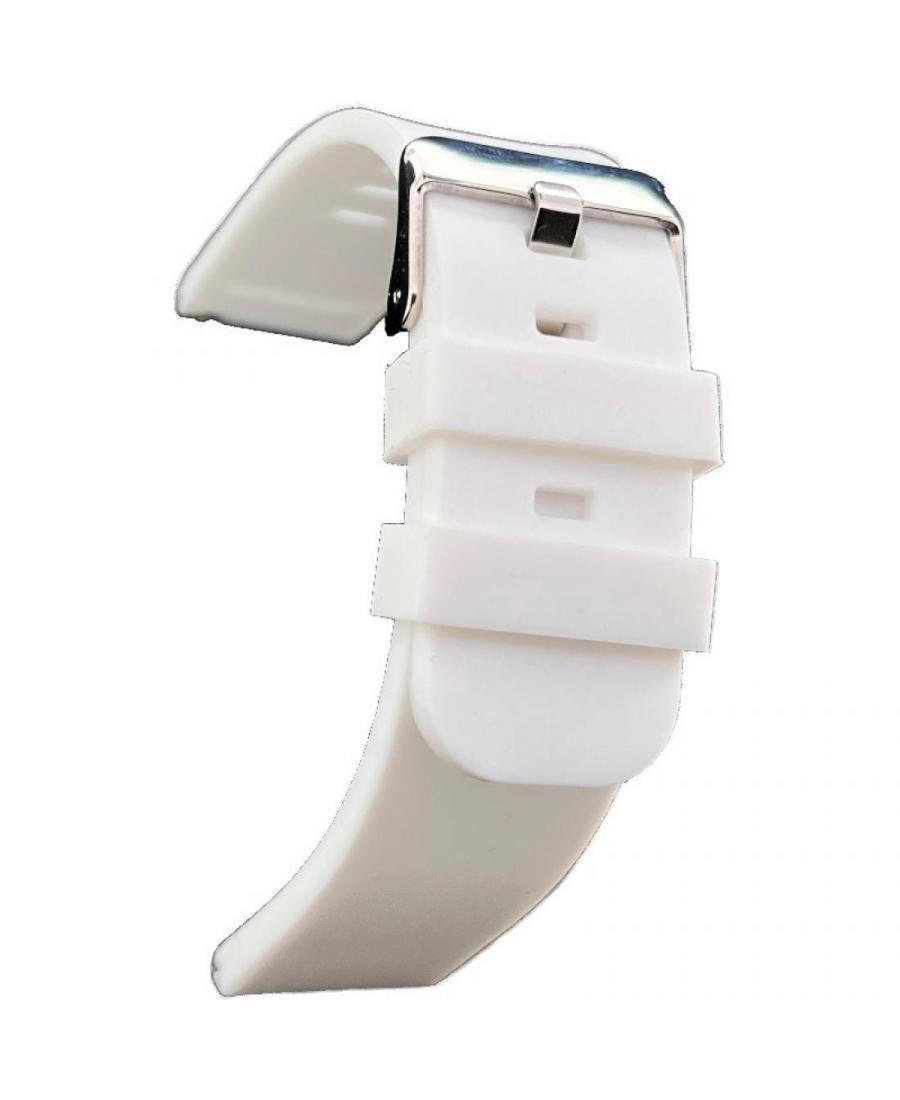 Watch Strap Diloy SBR40.22.18 Silicone White 18 mm