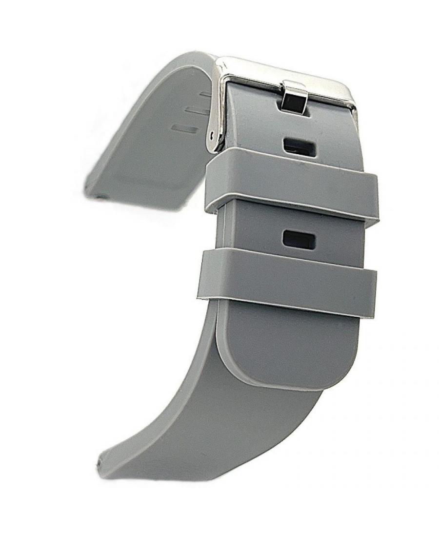 Watch Strap Diloy SBR40.07.18 Silicone Gray 18 mm