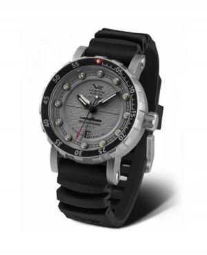 Men Sports Functional Diver Luxury Automatic Analog Watch VOSTOK EUROPE NH35A-571A606 Grey Dial 46mm