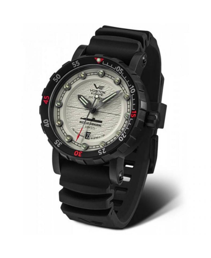 Mężczyźni sportowy Funkcjonalny Diver Luxury automatyczny analogowe Zegarek VOSTOK EUROPE NH35A-571C607 Biały Dial 46mm
