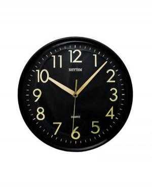 RHYTHM CMG716NR02 Wall clock Plastic czarny Plastik Tworzywo Sztuczne Czarny
