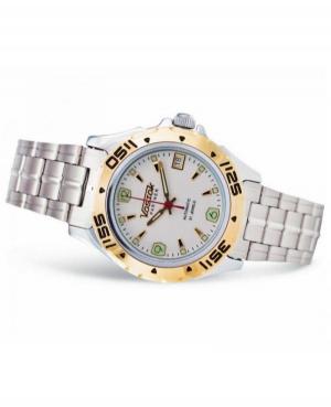 Men Diver Automatic Analog Watch VOSTOK 301150 White Dial 40mm